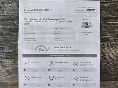 2021 Jeep Wrangler Sport S