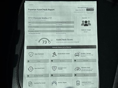 2014 Chevrolet Malibu LTZ