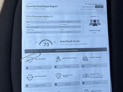 2016 Chevrolet Malibu LS