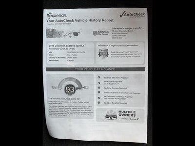 2019 Chevrolet Express Passenger 3500 LT