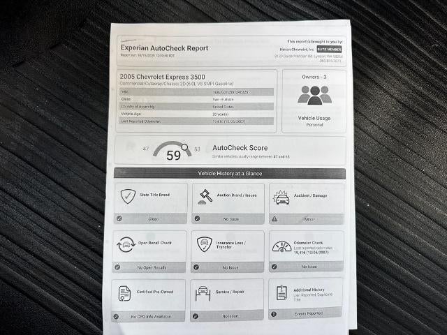 2005 Chevrolet Express Commercial Cutaway C7L