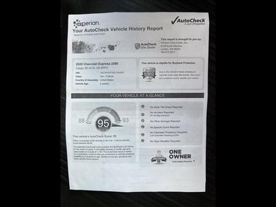 2020 Chevrolet Express Cargo 2500 Base