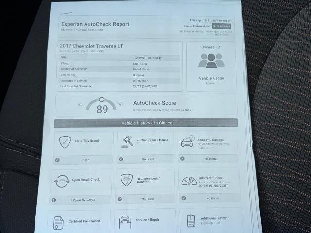 2017 Chevrolet Traverse LT