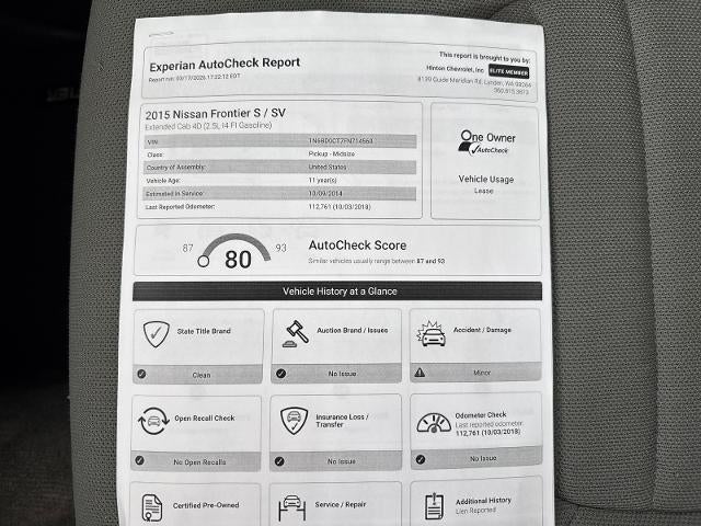 2015 Nissan Frontier S