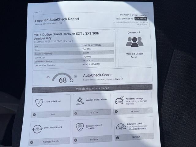 2014 Dodge Grand Caravan SXT