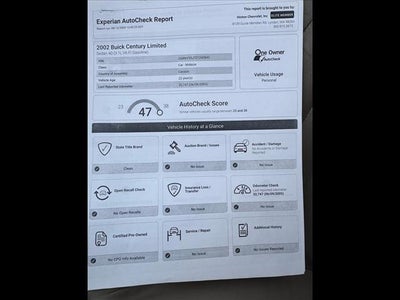 2002 Buick Century Limited