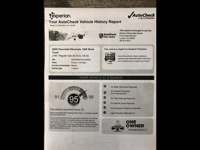 2020 Chevrolet Silverado 1500 WT