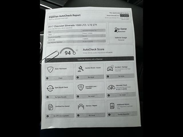 2017 Chevrolet Silverado 1500 LTZ
