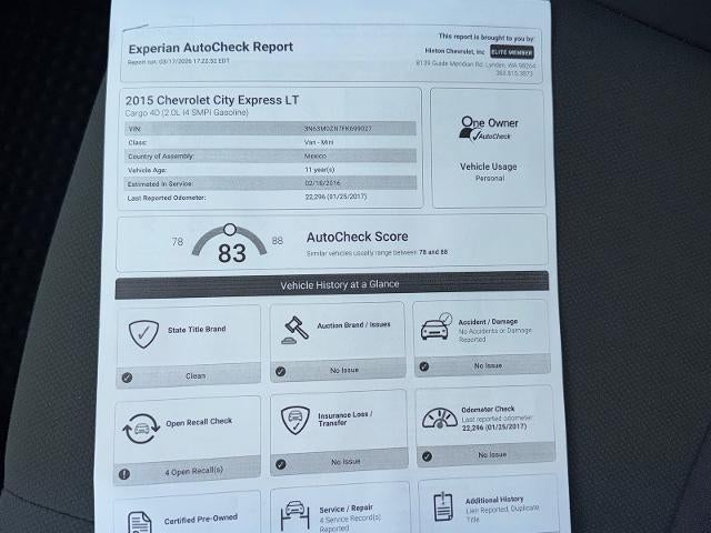 2015 Chevrolet City Express LT