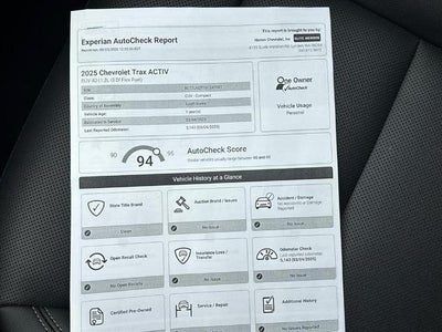 2025 Chevrolet Trax ACTIV