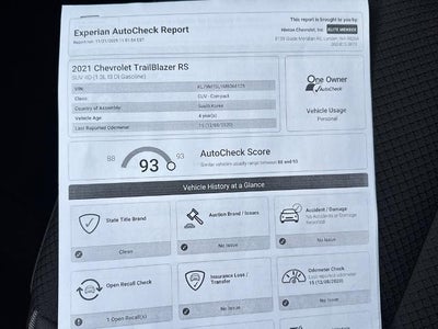 2021 Chevrolet Trailblazer RS